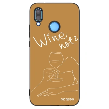 Picasee silikonowe czarne etui na Huawei P20 Lite - Wine not
