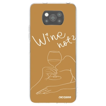 Picasee silikonowe czarne etui na Xiaomi Poco X3 Pro - Wine not