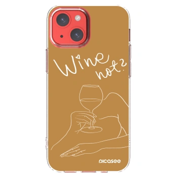 Picasee silikonowe przeźroczyste etui na Apple iPhone 13 mini - Wine not