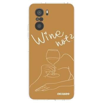 Picasee silikonowe przeźroczyste etui na Xiaomi Poco F3 - Wine not