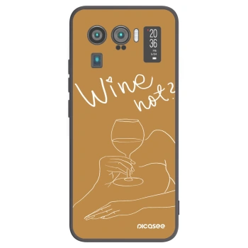 Picasee silikonowe czarne etui na Xiaomi Mi 11 Ultra - Wine not