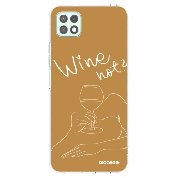 Picasee silikonowe przeźroczyste etui na Samsung Galaxy A22 A226B 5G - Wine not