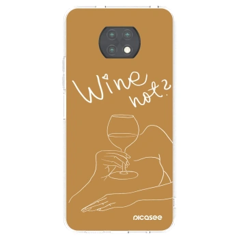 Picasee silikonowe przeźroczyste etui na Xiaomi Redmi Note 9T - Wine not