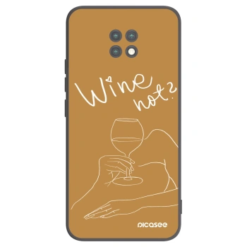 Picasee silikonowe czarne etui na Xiaomi Redmi Note 9T - Wine not