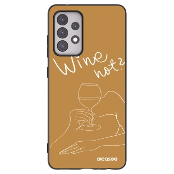 Picasee silikonowe czarne etui na Samsung Galaxy A52s 5G A528B - Wine not