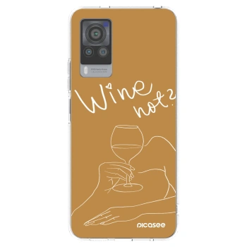 Picasee silikonowe przeźroczyste etui na Vivo X60 Pro 5G - Wine not