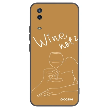 Picasee silikonowe czarne etui na Vivo Y11s - Wine not