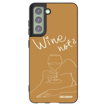 Picasee silikonowe czarne etui na Samsung Galaxy S21 FE 5G - Wine not