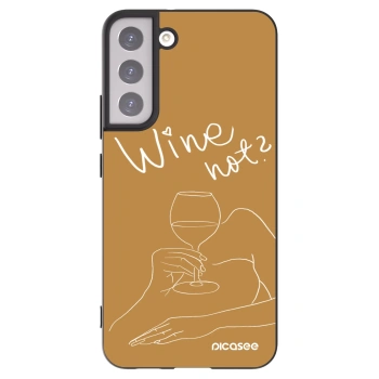 Picasee silikonowe czarne etui na Samsung Galaxy S22+ 5G - Wine not