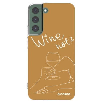Picasee silikonowe przeźroczyste etui na Samsung Galaxy S22+ 5G - Wine not