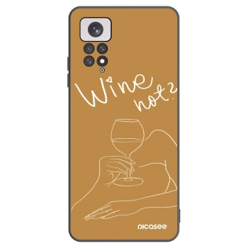 Picasee silikonowe czarne etui na Xiaomi Redmi Note 11 - Wine not