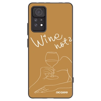 Picasee silikonowe czarne etui na Xiaomi Redmi Note 11 Pro - Wine not