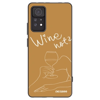 Picasee silikonowe czarne etui na Xiaomi Redmi Note 11 Pro 5G - Wine not