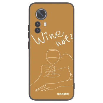 Picasee silikonowe czarne etui na Xiaomi 12 Pro - Wine not
