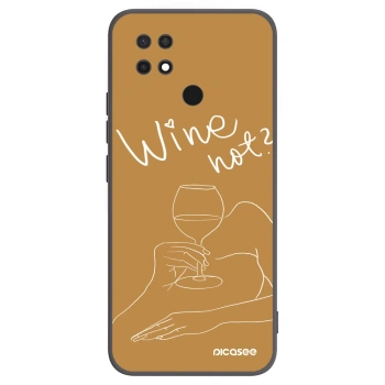 Picasee silikonowe czarne etui na Xiaomi Redmi 10C - Wine not