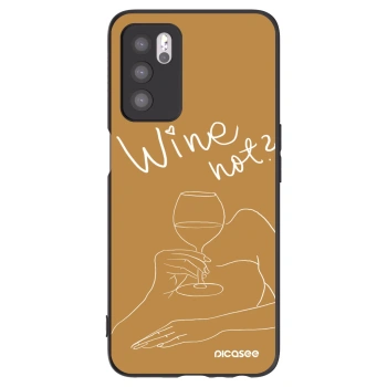 Picasee silikonowe czarne etui na OPPO A16 - Wine not