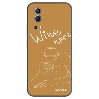 Picasee silikonowe czarne etui na Vivo Y52 5G - Wine not