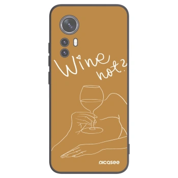 Picasee silikonowe czarne etui na Xiaomi 12X - Wine not