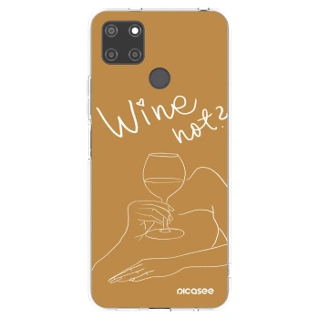 Picasee silikonowe przeźroczyste etui na Realme C21Y - Wine not