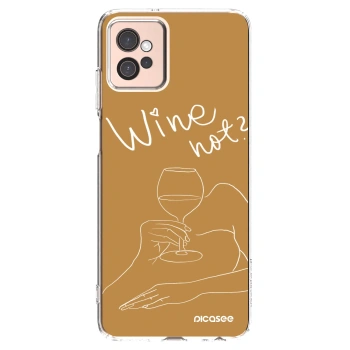 Picasee silikonowe przeźroczyste etui na Motorola Moto G32 - Wine not