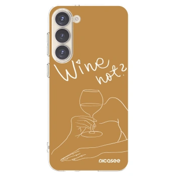 Picasee silikonowe przeźroczyste etui na Samsung Galaxy S23+ 5G - Wine not