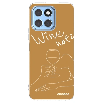 Picasee silikonowe przeźroczyste etui na Honor X8 5G - Wine not