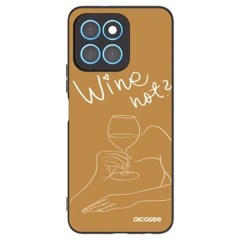 Picasee silikonowe czarne etui na Honor X6 - Wine not