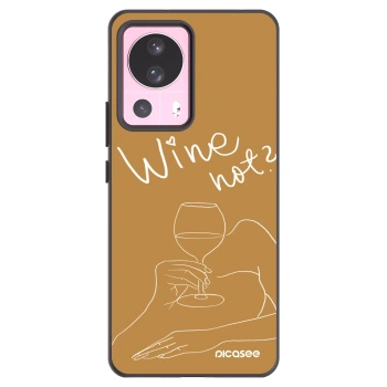 Picasee silikonowe czarne etui na Xiaomi 13 Lite - Wine not