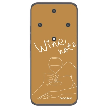Picasee silikonowe czarne etui na Honor Magic5 Lite 5G - Wine not