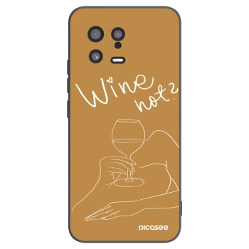 Picasee silikonowe czarne etui na Xiaomi 13 - Wine not