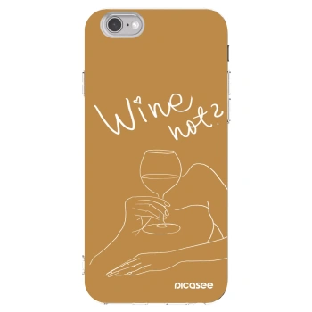 Picasee silikonowe przeźroczyste etui na Apple iPhone 6/6S - Wine not