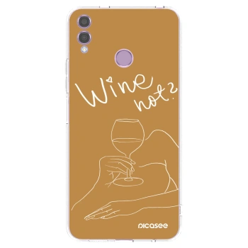 Picasee silikonowe przeźroczyste etui na Honor 8X - Wine not