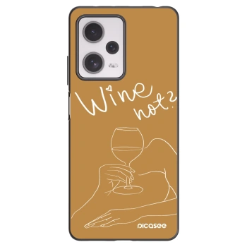 Picasee silikonowe czarne etui na Xiaomi Redmi Note 12 Pro+ 5G - Wine not