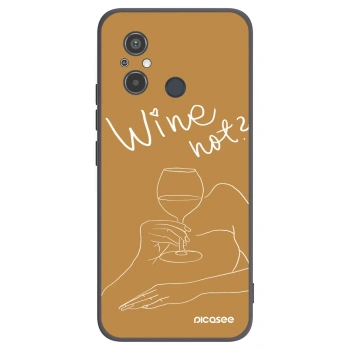 Picasee silikonowe czarne etui na Xiaomi Redmi 12C - Wine not