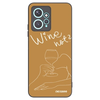 Picasee silikonowe czarne etui na Xiaomi Redmi Note 12 4G - Wine not