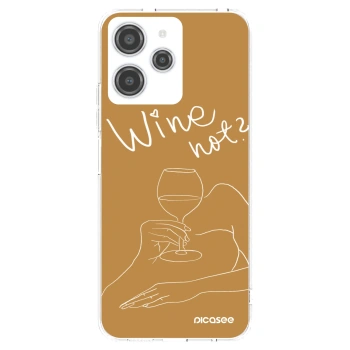 Picasee silikonowe przeźroczyste etui na Xiaomi Redmi 12 4G - Wine not