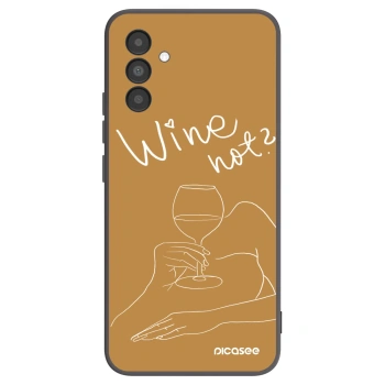 Picasee silikonowe czarne etui na Samsung Galaxy A04s A047F - Wine not