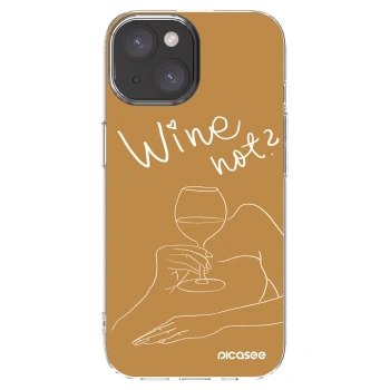 Picasee silikonowe przeźroczyste etui na Apple iPhone 15 - Wine not