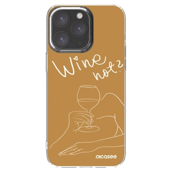 Picasee silikonowe przeźroczyste etui na Apple iPhone 15 Pro Max - Wine not