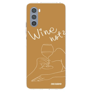 Picasee silikonowe przeźroczyste etui na Motorola Moto G62 - Wine not