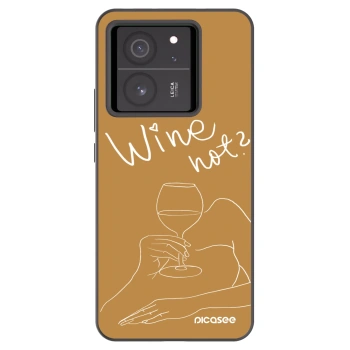 Picasee silikonowe czarne etui na Xiaomi 13T Pro - Wine not