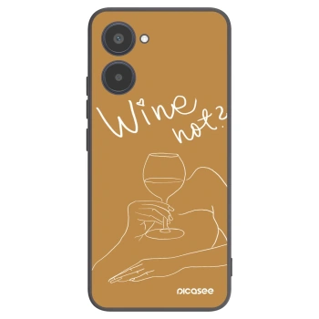 Picasee silikonowe czarne etui na Realme 10 4G - Wine not