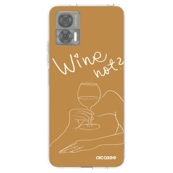 Picasee silikonowe przeźroczyste etui na Motorola Edge 30 Neo - Wine not