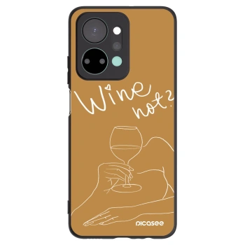 Picasee silikonowe czarne etui na Honor X7a - Wine not