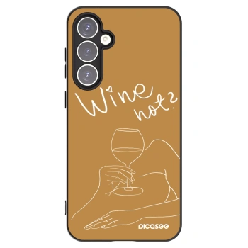 Picasee silikonowe czarne etui na Samsung Galaxy S23 FE S711B - Wine not