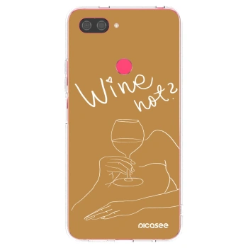 Picasee silikonowe przeźroczyste etui na Xiaomi Mi 8 Lite - Wine not