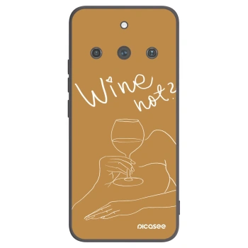Picasee silikonowe czarne etui na Realme 11 Pro+ - Wine not