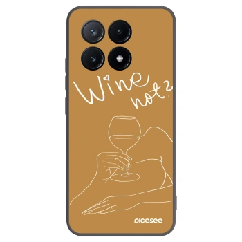 Picasee silikonowe czarne etui na Xiaomi Poco X6 Pro - Wine not