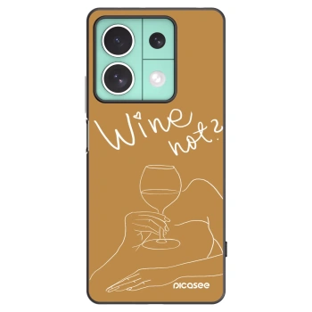 Picasee silikonowe czarne etui na Xiaomi Redmi Note 13 5G - Wine not