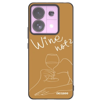 Picasee silikonowe czarne etui na Xiaomi Redmi Note 13 Pro 5G - Wine not